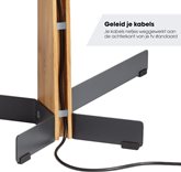 TVS 3695 | tv vloerstandaard | Eikenhoud & staal | 40-77" 9